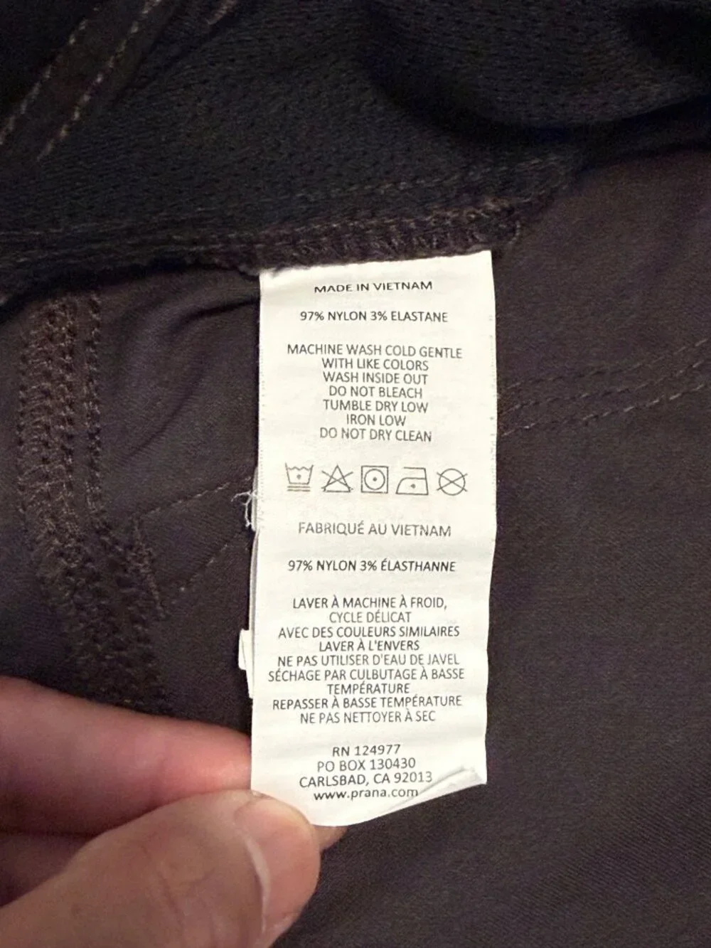 PrAna Breathe Men's Straight Fit Brown Nylon-Blend Convertible Cargo Pants 33X34